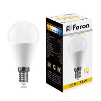 Лампа светодиодная LB-750 шар G45 E14 11W 2700K (10шт/уп) Feron 25946