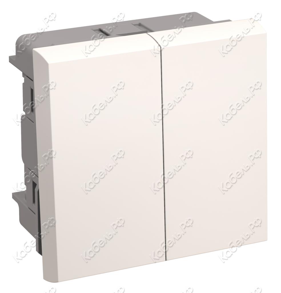 Изображение товара Выключатель двухклавишный ВК1-22-00-П (на 2 модуля) ПРАЙМЕР белый IEK CKK-40D-VD2-K01