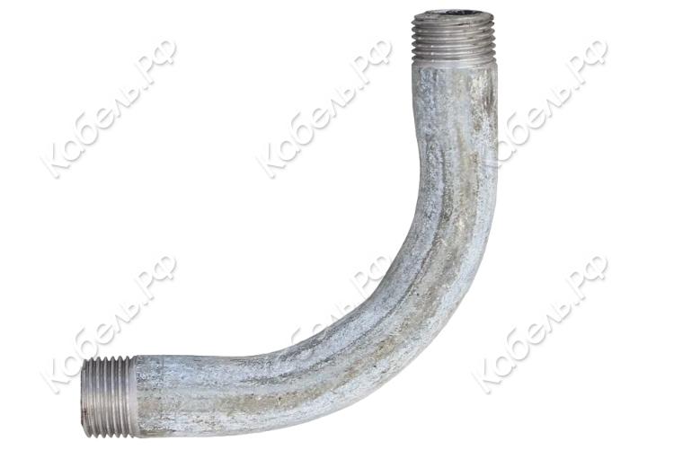 Изображение товара Отвод гнутый Ду 50 Дн 60х3,5 двухрезьбовой из труб оцинкованный