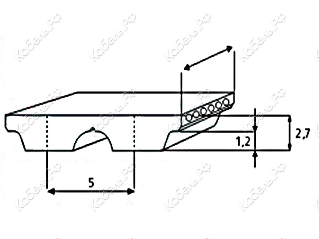 Изображение товара Зубчатый ремень AT5 660 (W=6) Megadyne для станков и оборудования