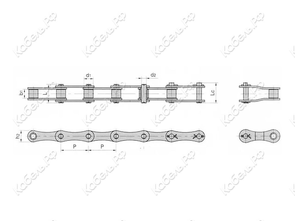 Изображение товара Цепь приводная ПРД-38,1-3180