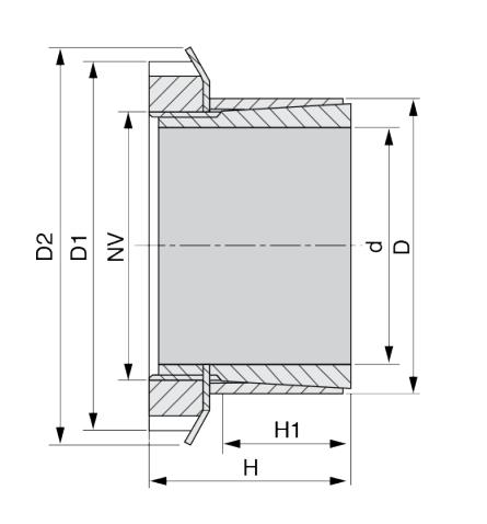 Изображение товара Зажимная втулка KLFF030 ISKRA из стали для электродвигателей
