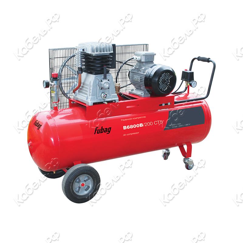 Изображение товара Компрессор Fubab B6800B/200 СТ5 4кВт 380В профессиональный мобильный для производства