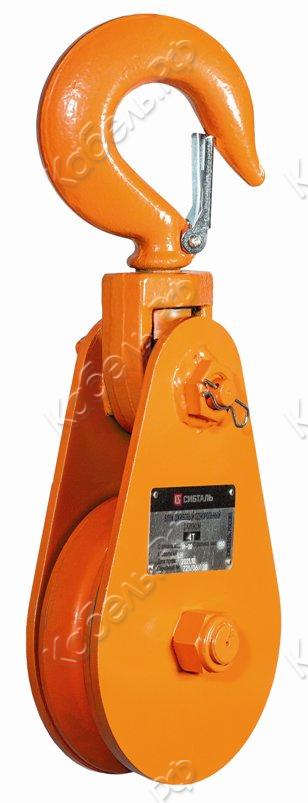 Изображение товара Блок шкивовый однорольный с крюком LH 6т Сибталь 14273 для грузов и монтажа