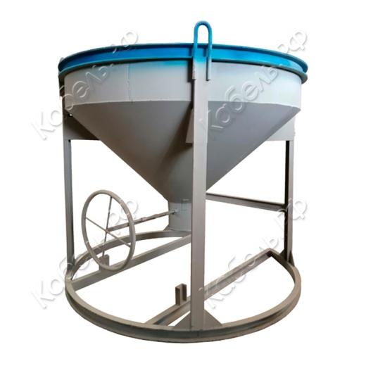 Изображение товара Бадья для бетона ForceMetall под рукав со штурвалом Рюмка БН-1,5