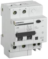 Дифференциальный автомат АД12 GENERICA 2п 40А C 300мА тип AC (4 мод) IEK MAD15-2-040-C-300