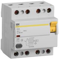 Дифференциальный выключатель (УЗО) ВД1-63 4п 16А 300мА тип AC IEK MDV10-4-016-300