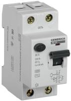 Дифференциальный выключатель (УЗО) ВД1-63 2п 50А 30мА тип AC GENERICA IEK MDV15-2-050-030