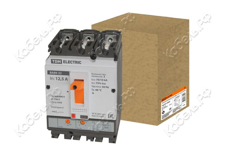 Изображение товара Автоматический выключатель ВА89-32 3Р 12,5А 70кА TDM Electric SQ0751-0040