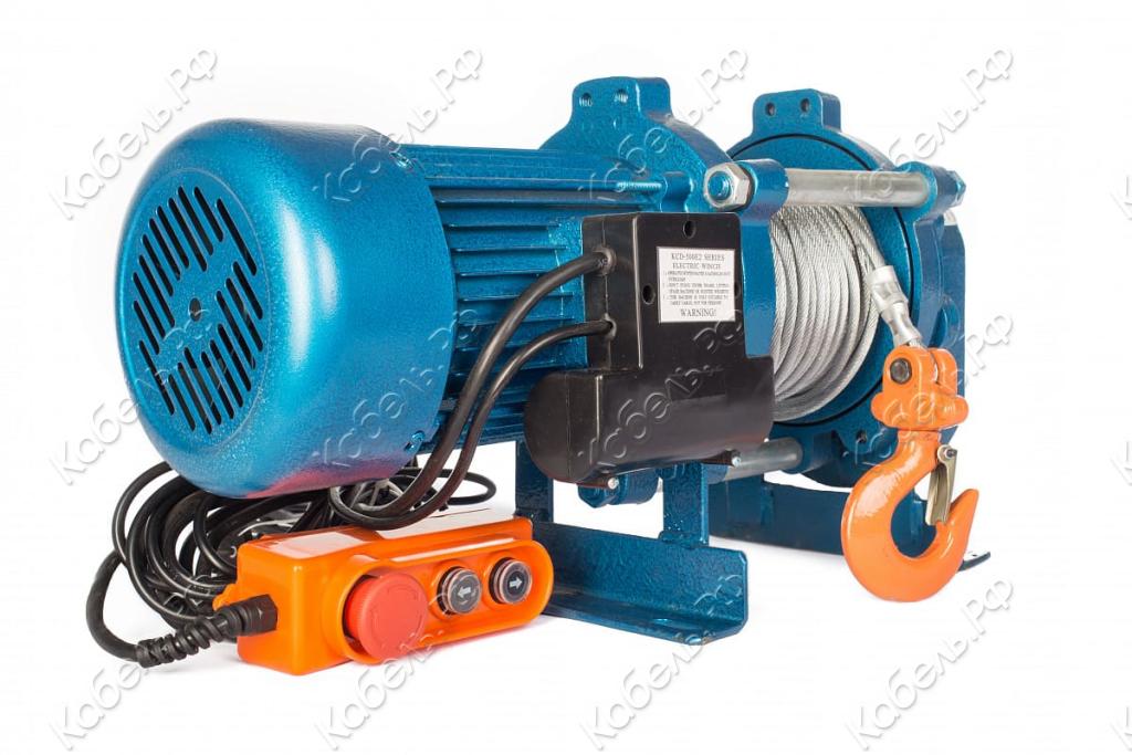 Изображение товара Лебедка TOR ЛЭК-300 E21 KCD 300 кг 220 В с канатом 70 м промышленная