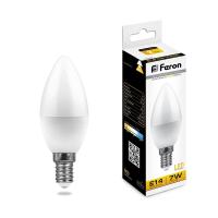 Лампа светодиодная LB-97 Свеча E14 7W 2700K (10шт/уп) Feron 25475