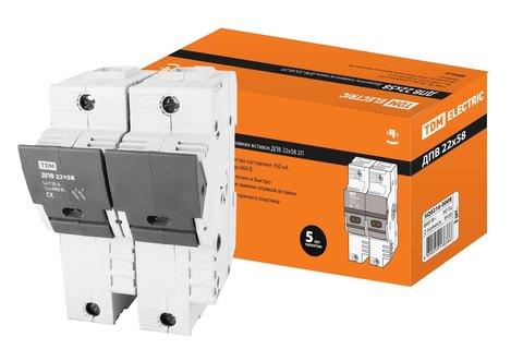 Изображение товара Держатель плавких вставок ДПВ 22х58 2П TDM Electric SQ0216-0008