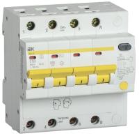 Дифференциальный автомат АД14S 4п 63А C 300мА тип AC (5 мод) IEK MAD13-4-063-C-300