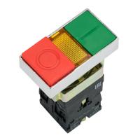 Кнопка LAY5-BW8465 "I-O" прямоугольная красно-зеленая NO+NC 230В EKF PROxima pbn-bw8465