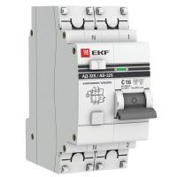 Дифференциальный автомат АД-32 1п+N 16A C 300мА тип AC EKF DA32-16-300S-pro