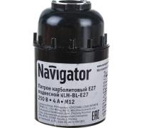 Патрон подвесной Е27 карболитовый черный NLH-BL Navigator 71606