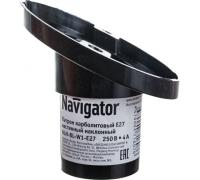 Патрон настенный Е27 карболитовый черный NLH-BL-W1 Navigator 71607