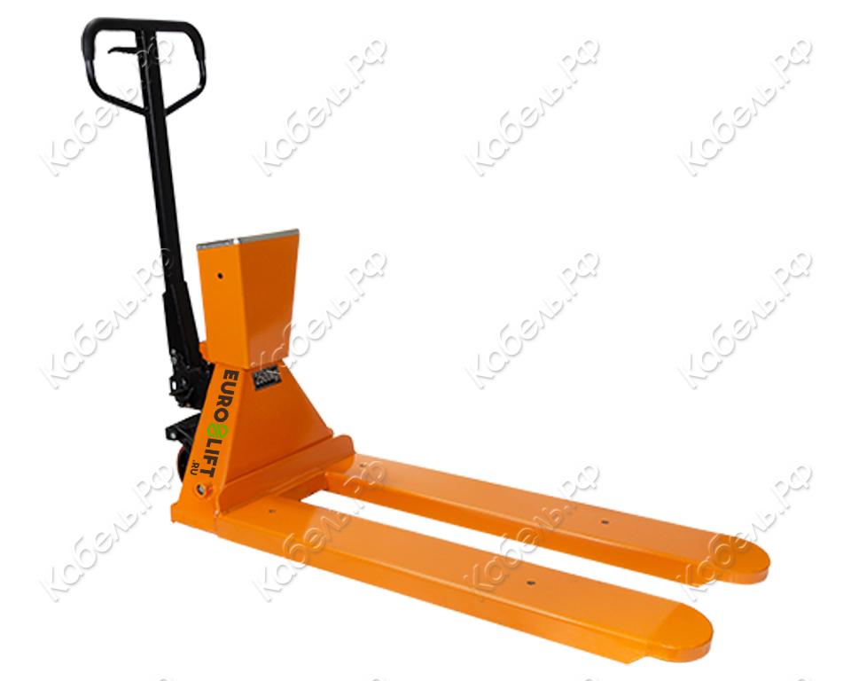 Изображение товара Гидравлическая тележка EURO-LIFT CBY-CW2.5T с электронными весами и грузоподъемностью 2,5 т