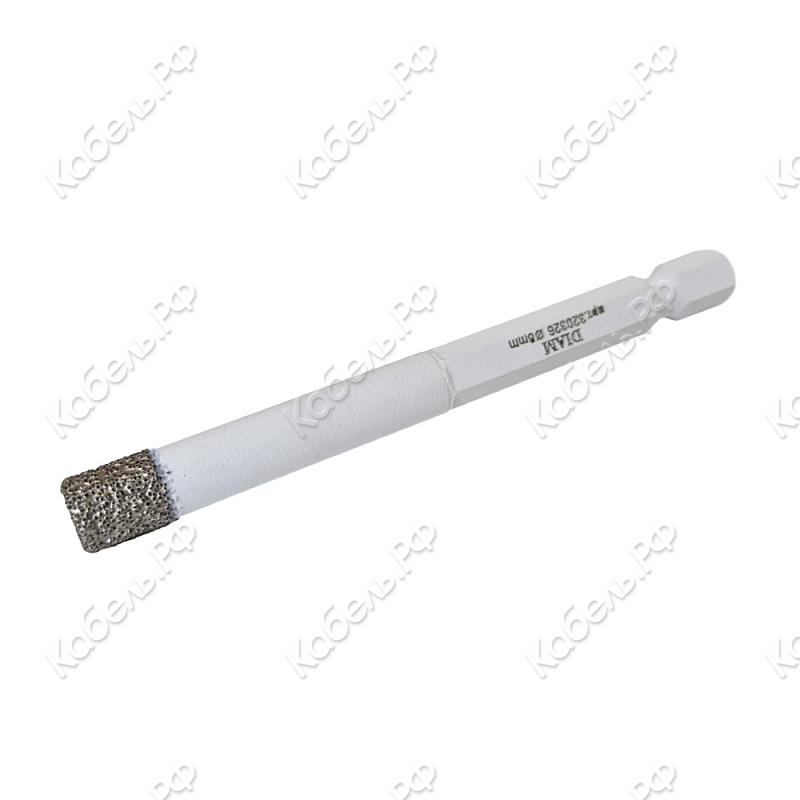 Изображение товара Алмазное сверло HEX-E V-TECH для керамогранита диам 6 мм глубина 35 мм