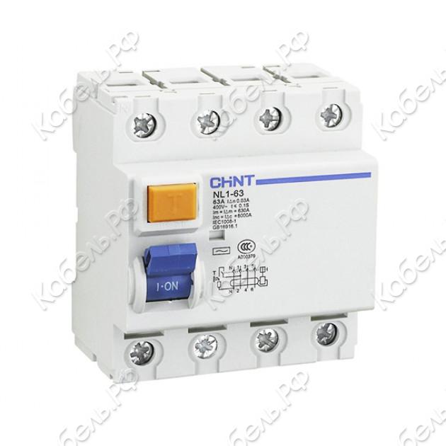 Изображение товара УЗО NL1-100 S 4P 100А 300мА 10кА тип АС CHINT 200425