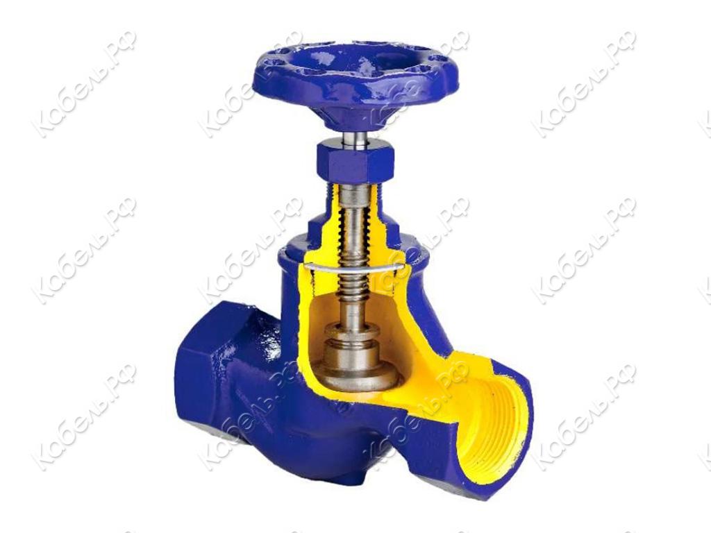 Изображение товара Запорный чугунный клапан Zetkama 201A Ду40 Ру16 для промышленного использования