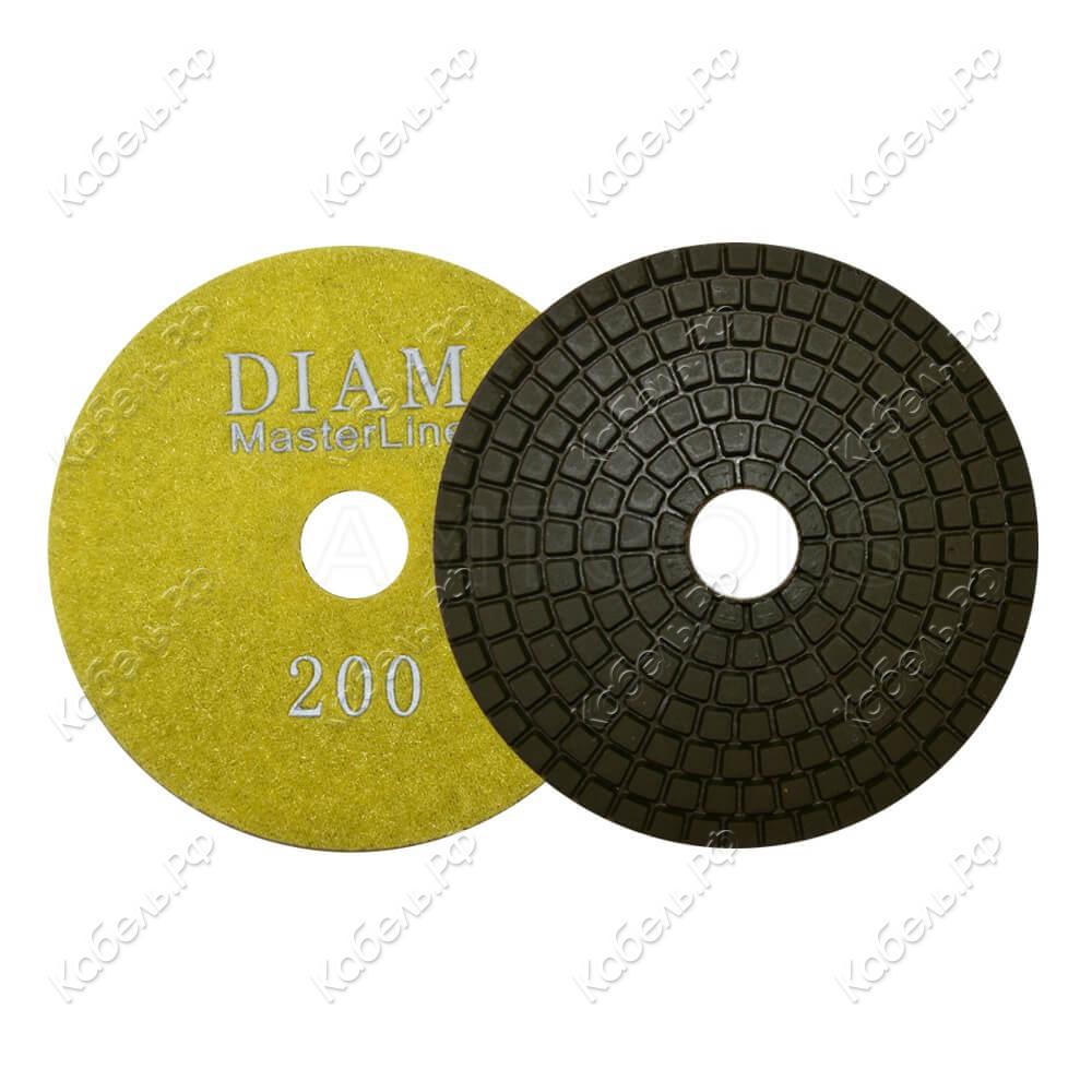 Изображение товара Круг алмазный гибкий шлифовальный MASTER LINE Wet 200 100х2,5 DIAM 000576