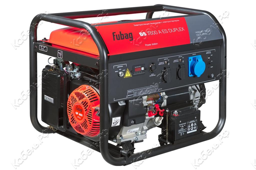 Изображение товара Электростанция бензиновая Fubag BS 7500 A ES DUPLEX с электростартером и коннектором автоматики 641087