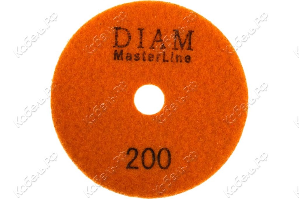 Изображение товара Круг алмазный гибкий шлифовальный MASTER LINE Dry №200 100х2мм DIAM 000567