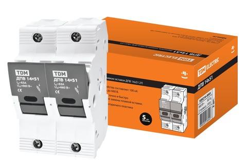 Изображение товара Держатель плавких вставок ДПВ 14х51 2П TDM Electric SQ0216-0005