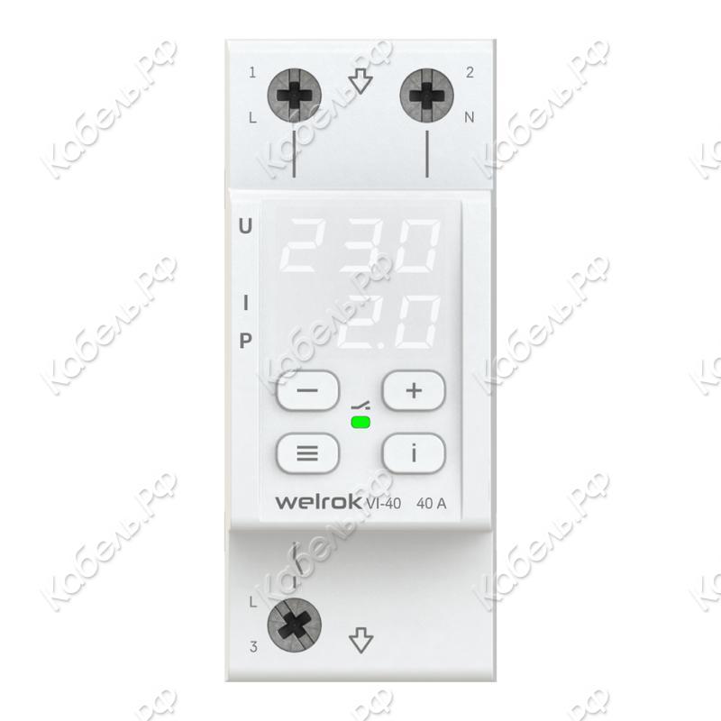 Изображение товара Реле напряжения с контролем тока Welrok VI-40 4660251140236