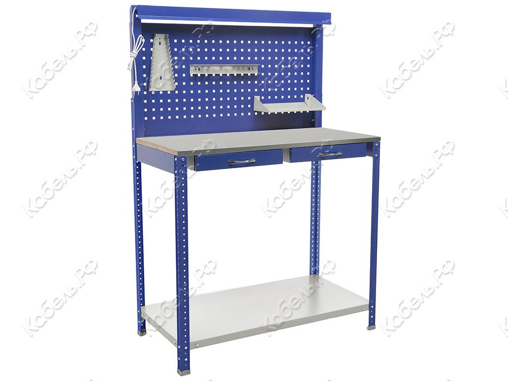 Изображение товара Промышленный верстак Garage Set 2 ПРАКТИК S30399501646 с двумя ящиками и подсветкой