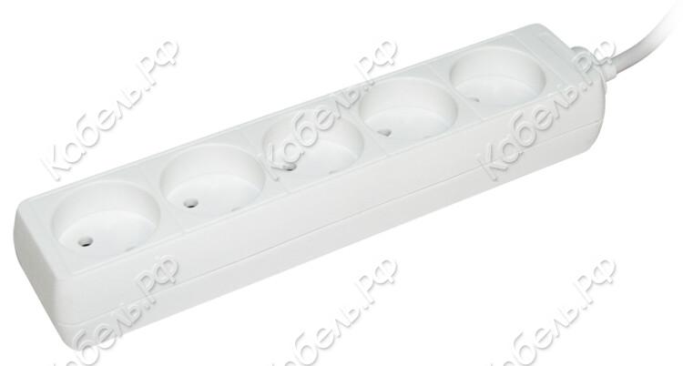 Изображение товара Удлинитель 5 гнезд 3м без заземления IP20 IEK WYP10-06-05-03-N