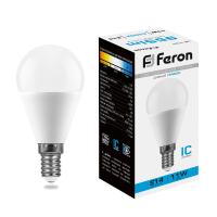 Лампа светодиодная LB-750 шар G45 E14 11W 6400K (10шт/уп) Feron 25948