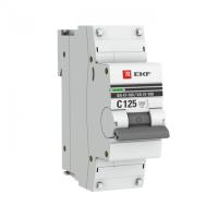 Автоматический выключатель 1P 125А (C) 10кА ВА 47-100 PROxima EKF mcb47100-1-125C-pro