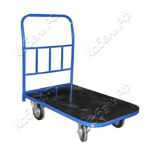 Изображение товара Тележка платформенная ForceMetall ТПР-1 с резиновым покрытием без колес для грузов