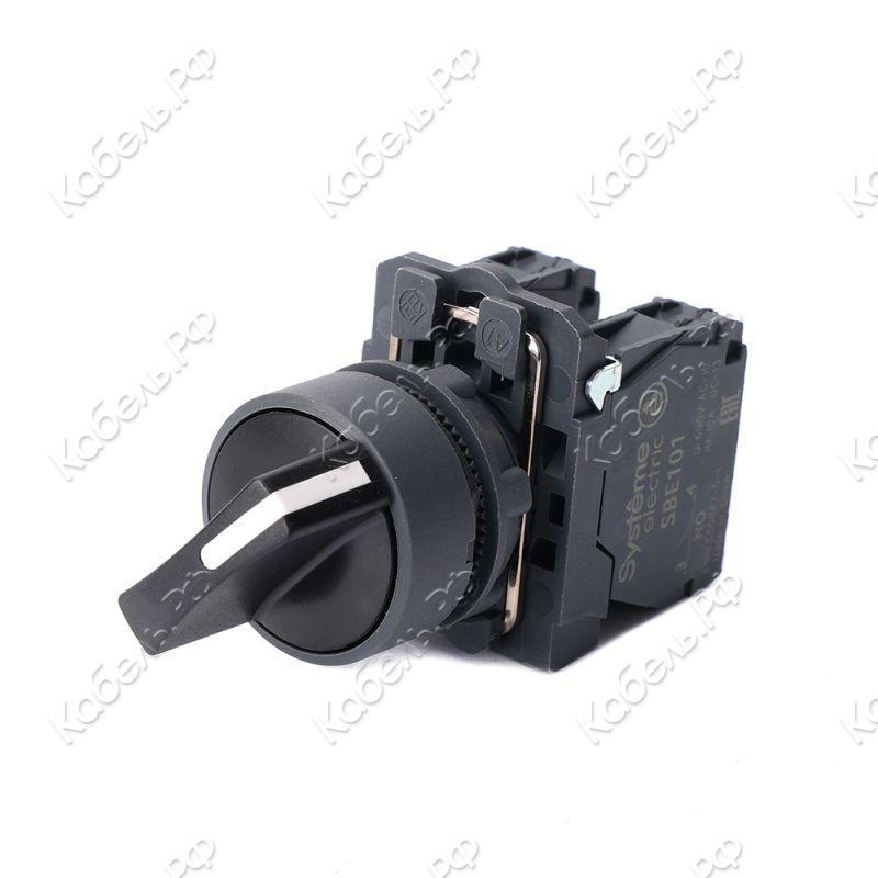 Изображение товара Переключатель модульный Systeme Electric SB5 в сборе 22мм 3поз. с фиксацией 2НО SB5AD33