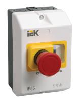 Защитная оболочка с кнопкой "Стоп" IP54 IEK DMS11D-PC55