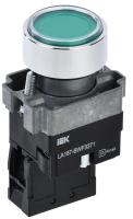 Кнопка управления LA167-BWF3371 d=22мм RC 1з с подсветкой зеленая IEK BBT20-BWF3371-1-12-67-K06