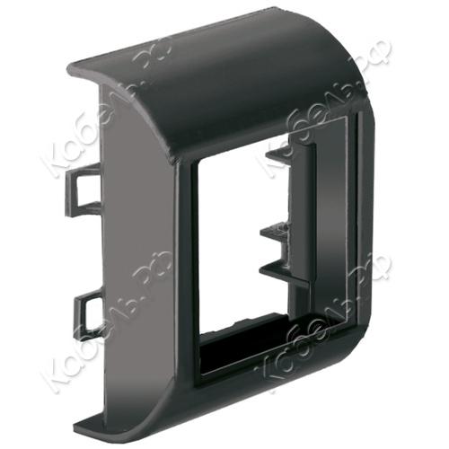 Изображение товара Установочный суппорт для модульных механизмов 45x45 черный Рувинил СПР-74х55-Ч