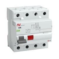 Дифференциальный выключатель (УЗО) DV 4P 100А/500мА (AC) EKF rccb-4-100-500-ac-av