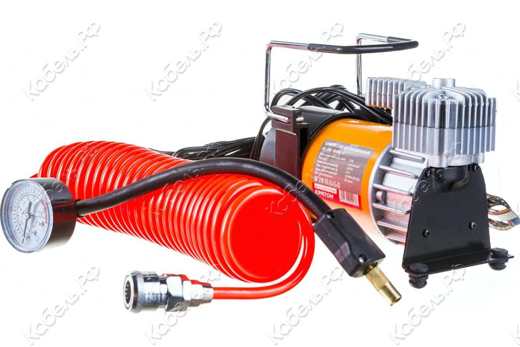 Изображение товара Компрессор автомобильный AC24010/45DD Кратон компактный портативный для шин