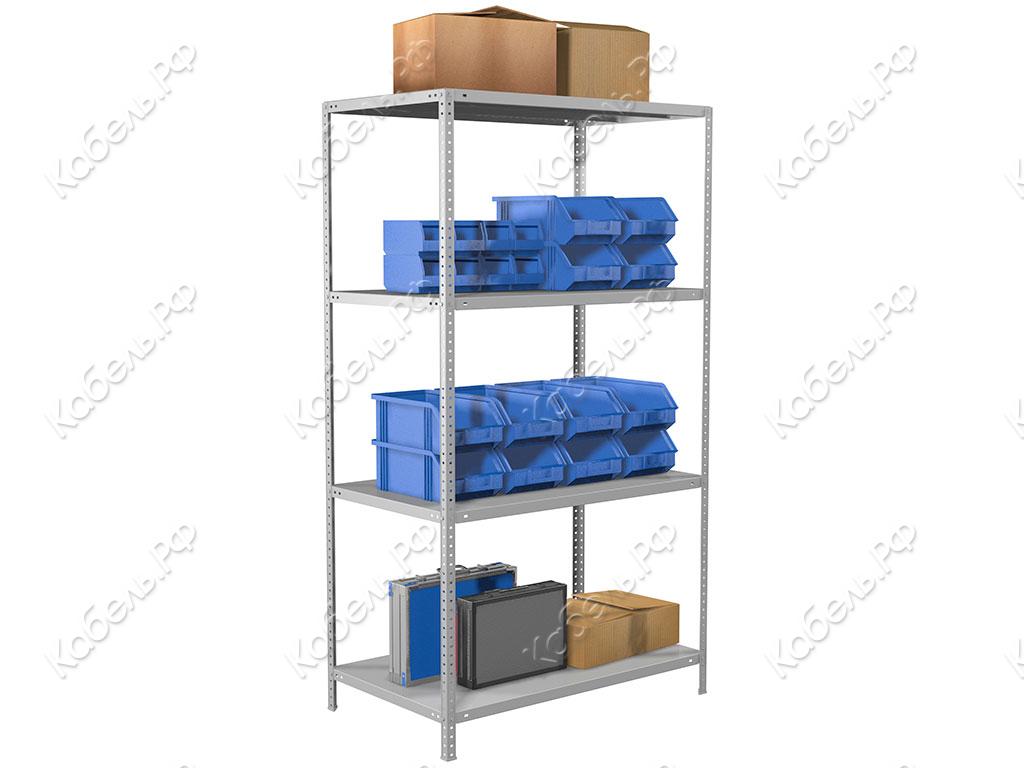 Изображение товара Стеллаж MS 185/100х60/4 ПРАКТИК для складов и промышленных помещений