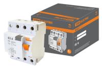 Дифференциальный выключатель (УЗО) ВД63 4п 63А 30мА тип AC TDM Electric SQ0220-0010