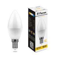 Лампа светодиодная LB-72 Свеча E14 5W 2700K (10шт/уп) Feron 25400