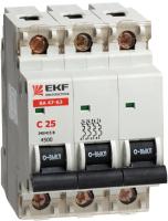 Автоматический выключатель ВА 47-63 3P 10А (C) 4,5kAEKF EKF mcb4763-3-10C