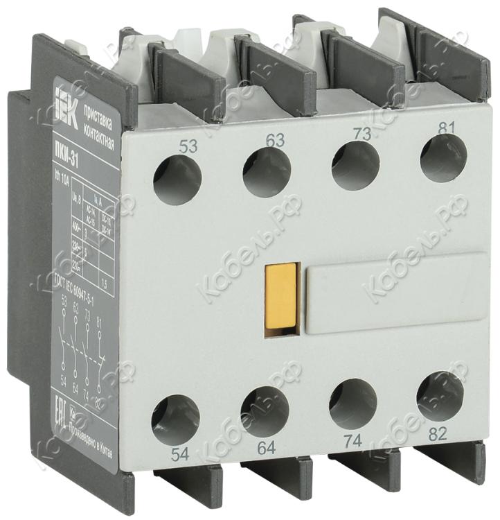 Изображение товара Приставка ПКИ-31 дополнительные контакты 3з+1р IEK KPK10-31