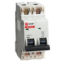 Автоматический выключатель ВА 47-63 6кА 2P 20А (C) EKF mcb4763-6-2-20C