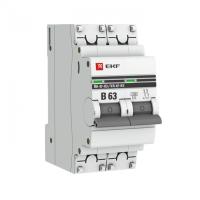 Автоматический выключатель 2P 63А (B) 4,5кА ВА 47-63 PROxima EKF mcb4763-2-63B-pro