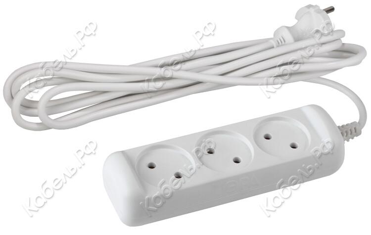 Изображение товара Удлинитель 3 гнездо 3м без заземления IP20 10А ПВС ЭРА Б0028355