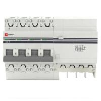 Дифференциальный автомат АД-4 40А/300мА (хар. C, AC, электронный, защита 270В) 4,5кА EKF DA4-40-300-pro